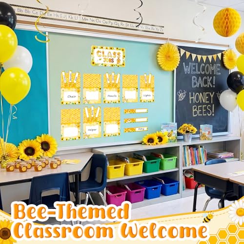 75-Piece Bee Theme Classroom Jobs Bulletin Board Set for Teachers