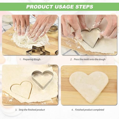 12 Pcs Stainless Steel Cookie Cutters Set – Multi-Size Baking Molds