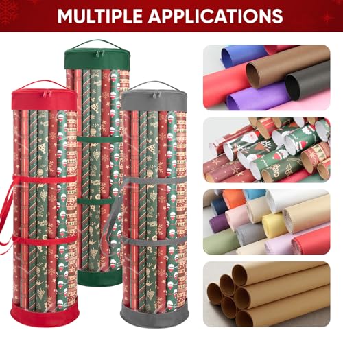 Christmas Wrapping Paper Storage Organizer 41 Inch Oxford Fabric Holder