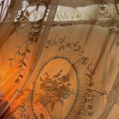4 Corner Post Bed Canopy Curtain - King Size Romantic Lace Mosquito Net