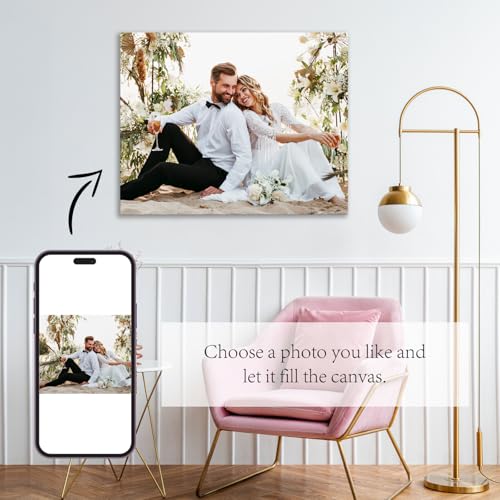 Custom Canvas Print Personalized Wall Art with Your Photo Framed 10x8