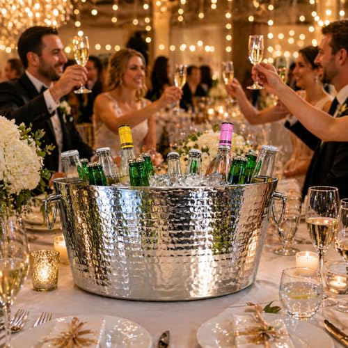 BREKX XL Insulated Stainless Steel Beverage & Ice Bucket - Heavy Duty, Leak-Proof, 25 Qt