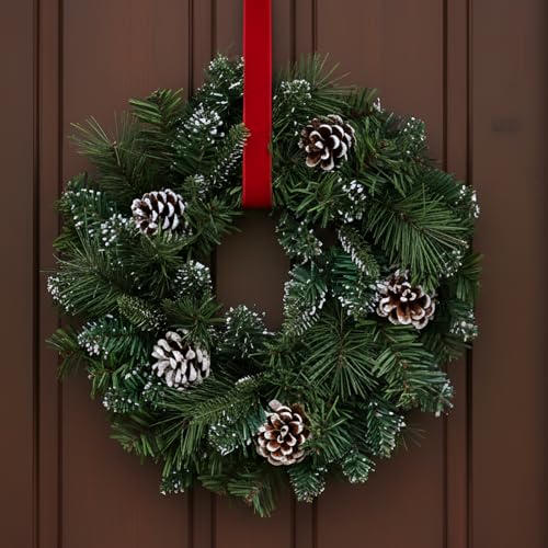 Daifunli 8-Pack 12-Inch Christmas Pine Wreaths for Door & Window Decor