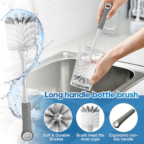 14-Piece Bottle Brush Cleaner Set for Water Bottles, Cups & Straws