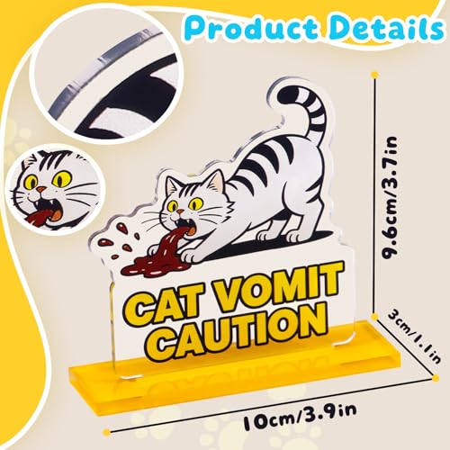 JAPDNK Acrylic Cat Desk Decor - Funny Cat Gifts for Cat Lovers