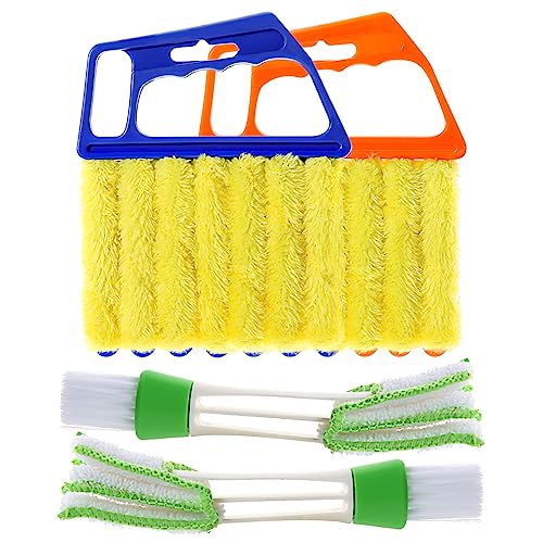 Microfiber Venetian Blind Cleaner Duster Tool - 4-Piece Shutter Brush Set