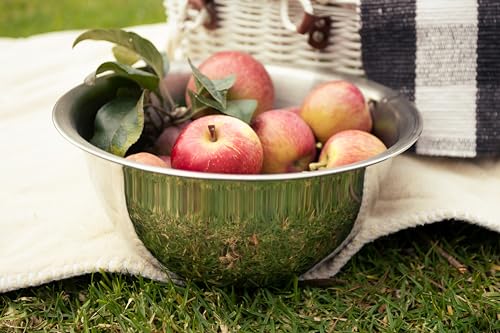 2.75-Quart Stainless Steel Mixing Bowl with Flat Base - Dishwasher Safe
