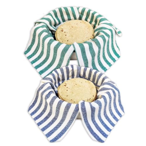 Double Layer Cotton Roti Wrap Cloth with Flaps - Set of 2