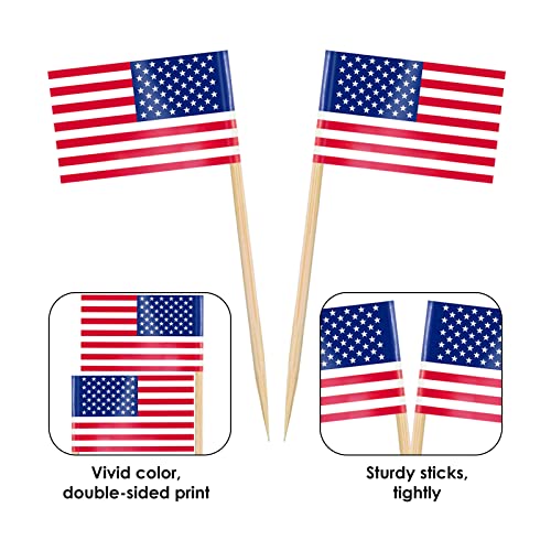 100pcs International Flag Toothpicks Mini Food Decoration Picks - Mixed Country Flags