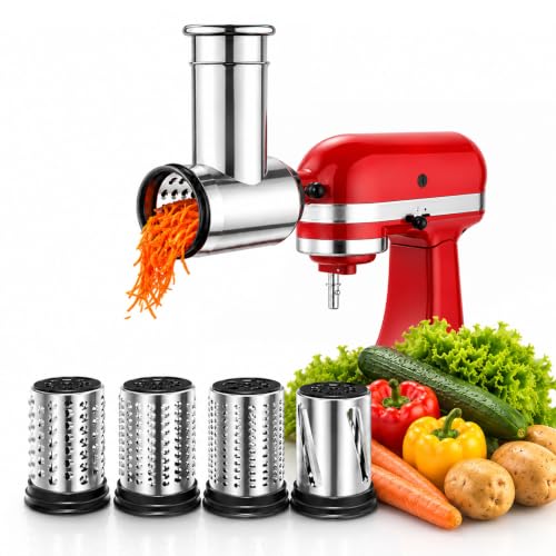 Stainless Steel Slicer and Shredder Attachment for Stand Mixers