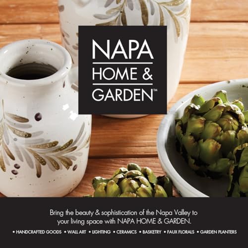 Napa Home & Garden Large White Burma Rattan Hurricane Candle Holder