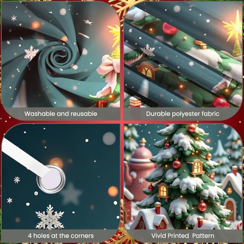 Christmas Door Cover Banner - Indoor Outdoor Xmas Tree Holiday Decor