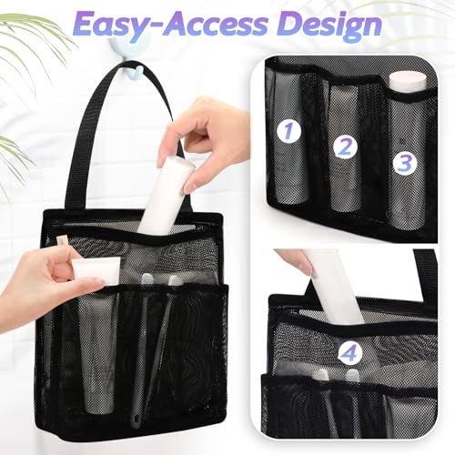Portable Mesh Shower Caddy Quick-Drying Toiletry Organizer Bag for College Dorm Gym