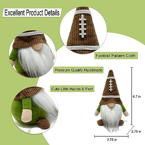 Football Rugby Gnome Plush Ornament Cute Sports Themed Tiered Tray Decor