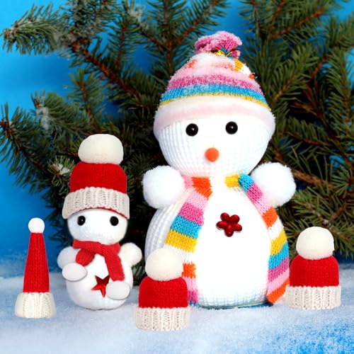 DIYASY 36 Pcs Mini Santa Hats & Christmas Scarf Set for Crafts and Ornaments