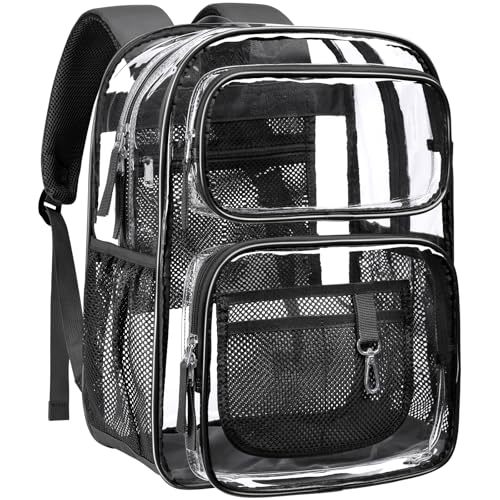 Packism 17-Inch Heavy Duty Clear Backpack for School and Laptop