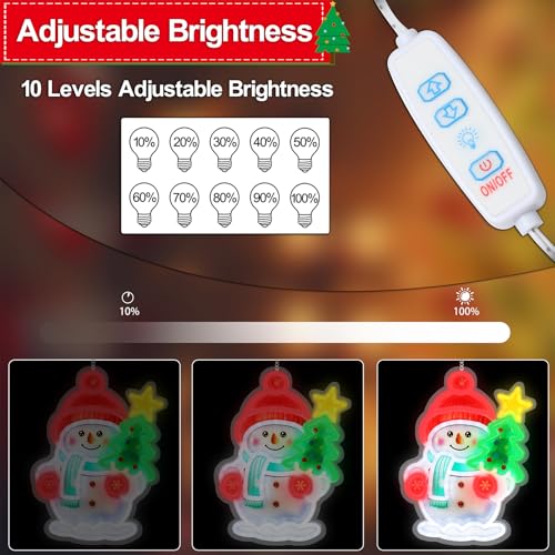 Christmas Window Decorations Lights LED Snowman Neon Sign - Snowman Variation