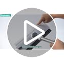 3-in-1 Floor Scrub Brush with Long Adjustable Handle and Squeegee