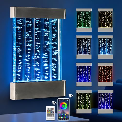 LED Sensory Bubble Wall Panel - 24"x16" Stainless Steel Therapy Light