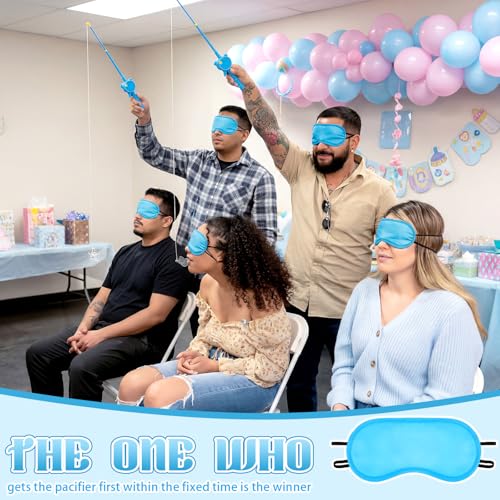 Baby Shower Pacifier Swing Game Set with Fishing Rods and Blindfolds