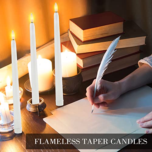 Qunclay 84-Pack Flameless Taper Candles 11-Inch Battery Operated LED White (Variation: White)