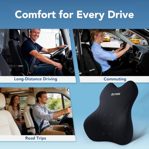 Lumbar Support Pillow for Car - Memory Foam Back Cushion