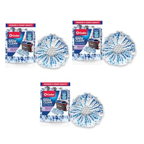 O-Cedar RinseClean Spin Mop Microfiber Refill, 1 CT (Pack of 3)