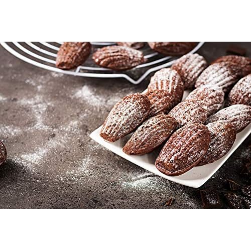 Fox Run Premium Non-Stick Madeleine Pan, Set of 2, Grey Carbon Steel, 12-Cup