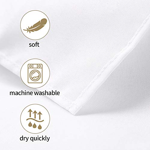 50-Pack 17x17 Inch White Polyester Cloth Napkins - Washable Dinner Napkins