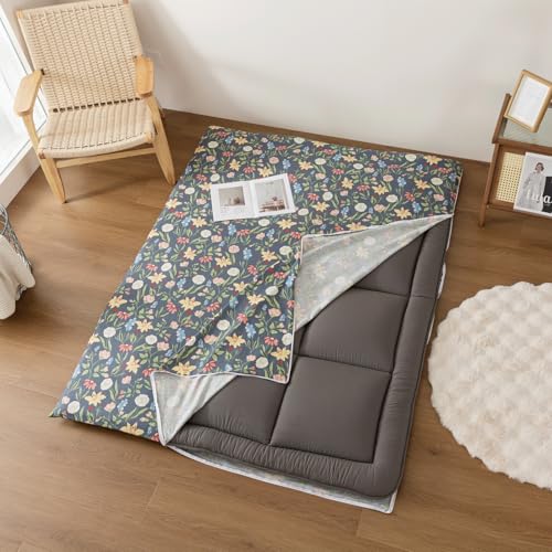 100% Cotton Futon Cover with Zipper - Soft & Machine Washable