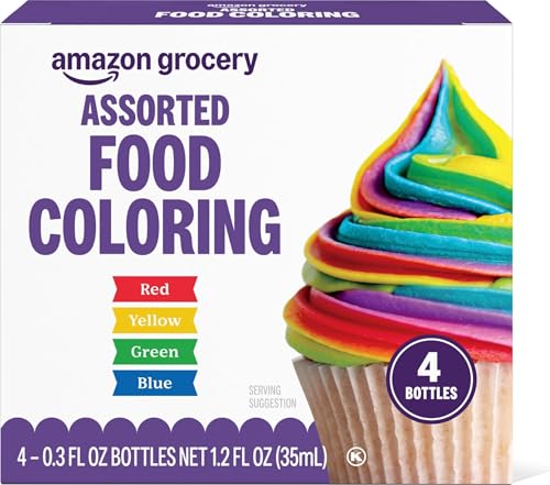 Assorted Food Coloring Set - Red, Yellow, Green, Blue - 1.2 Fl Oz