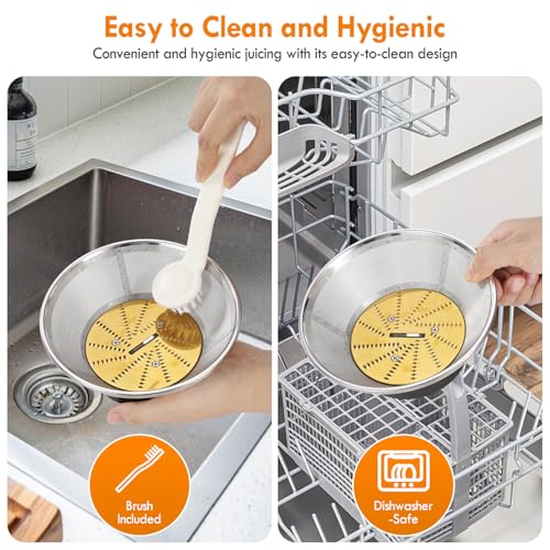 Juicer Mesh Filter Basket with Titanium-Coated Blade for Juice Fountains