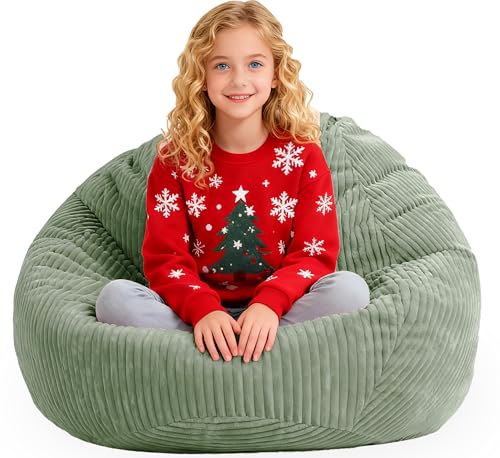 3ft Memory Foam Bean Bag Chair for Kids and Teens - Cozy Lounge Sofa