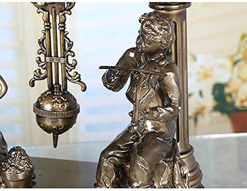 Vintage Resin Mantle Clock - Nordic Antique Style Silent Desk Clock
