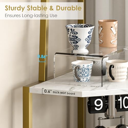 6-Tier Industrial Corner Shelf, 69-Inch Tall Metal Bookshelf & Plant Stand