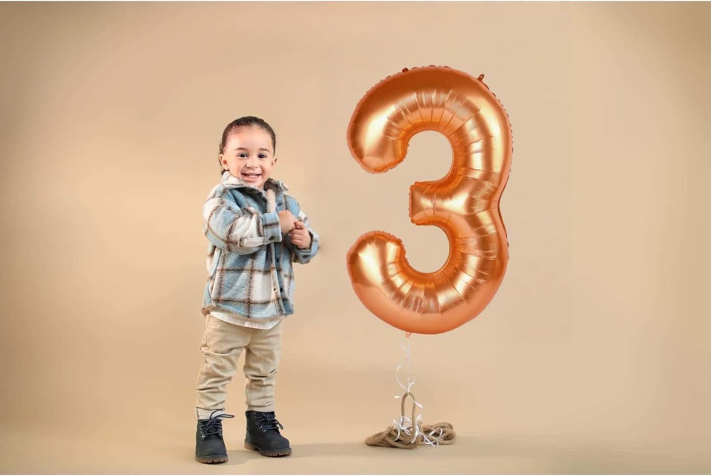 Orange 4 Balloon - 40 Inch Number 4 Party Decoration | Large Orange Balloon for Celebrations