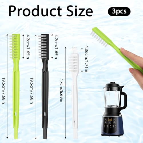 3-Piece Juicer and Blender Cleaning Brush Set for Narrow Crevices