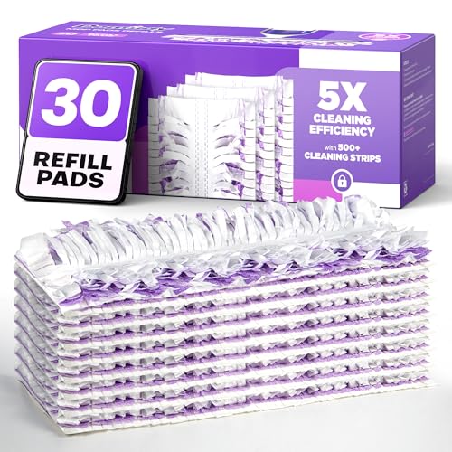 Disposable Power Mop Refill Pads - Multi-Surface Floor Cleaning (30 Count)