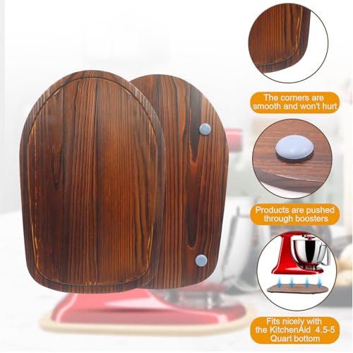 Wooden Mixer Slider Mat for 4.5-5 Qt Tilt Head Stand Mixers, Pine Tray