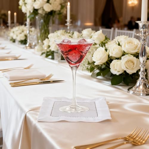 12pcs Linen Cocktail Napkins, 6x6 Inch Reusable Cloth Serviettes for Parties