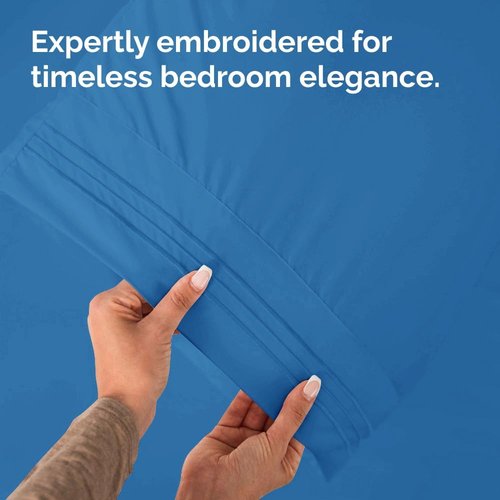 King Pillow Cases by [Brand Name] - Ultra Soft Hotel Quality Covers | Comfy, Wrinkle-Free & Stain Resistant - 2 Piece Set in Royal Blue