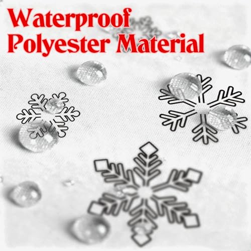 QIALETS 60-Inch Round Snowman Christmas Tablecloth Water-Resistant Holiday Decor