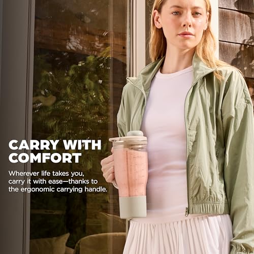 Personal Smoothie Blender with 26oz Travel Tumbler, 1200W - Stone Mint
