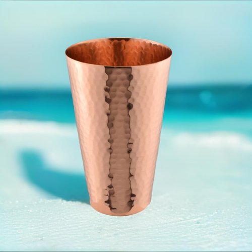 Prince of Scots 18 Ounce Hammered Copper Tumbler Cup, Handcrafted Super Heavy Weight, Easy Care Finish