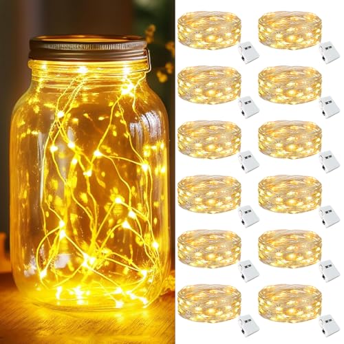 Kolpop 12 Pack Fairy Lights Battery Operated String Lights 7Ft 20 LED