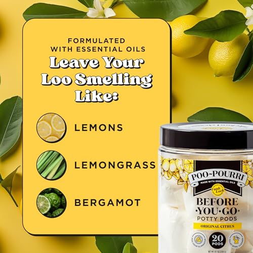 2-in-1 Plant-Based Toilet Odor Remover & Cleaner Pods - Citrus (20 Ct)