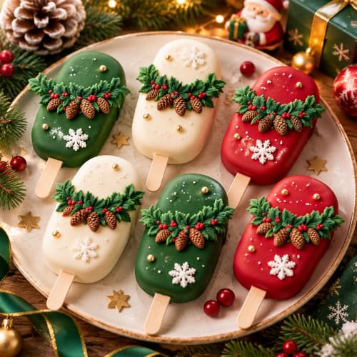 Christmas Pinecone Silicone Molds, 2-Piece Fondant & Chocolate Mold Set