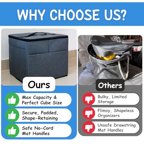 XL Toy Storage Organizer with Play Mat - Collapsible Fabric Cube Bin