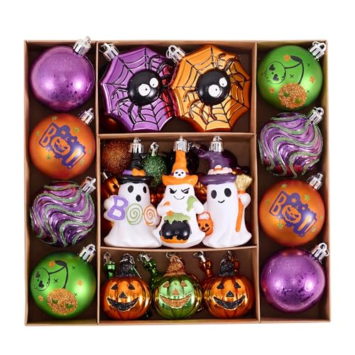 45-Piece Shatterproof Halloween Ornaments Set for Indoor Tree Decor