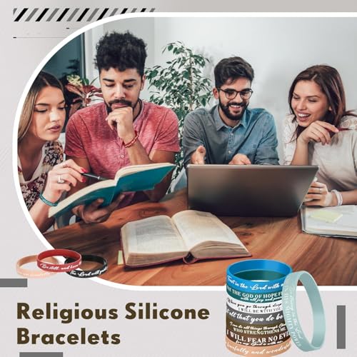Christian Bible Verse Silicone Bracelet - Inspirational Scripture Wristband